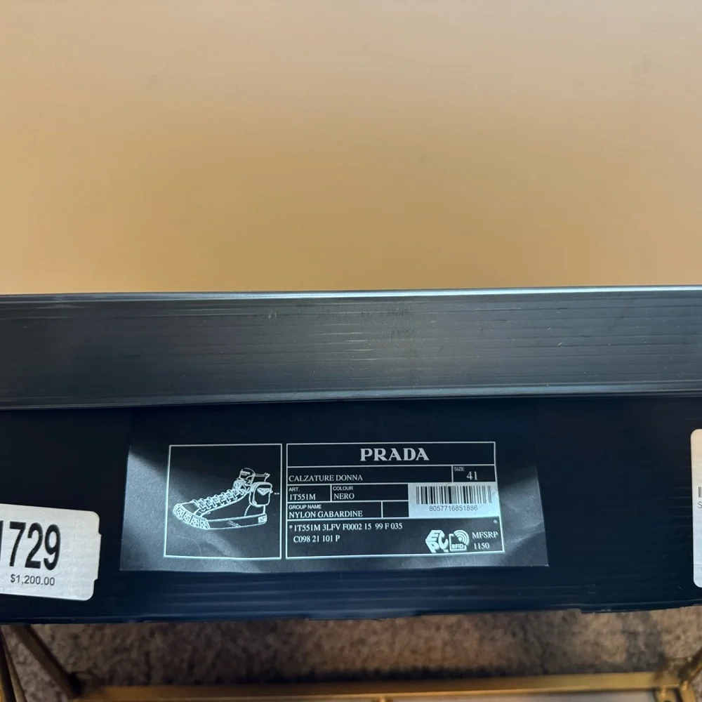 Prada Black High-Top Sneakers - Picture 9 of 11